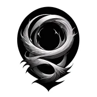 combination of infinite and power in circle shape  tattoo design idea