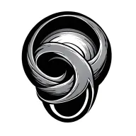 combination of infinite and power in circle shape  tattoo design idea