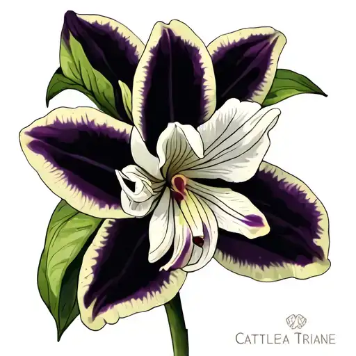 Cattleya Trianae tattoo design idea
