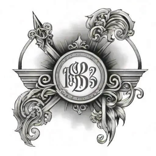 My sisters birth year of 2004, my moms birth year of 1979, my dads birth year of 1977 all as Roman numerals tattoo design idea