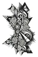 abstraction tattoo design idea