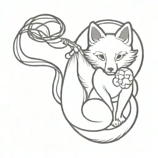 Kitsune Omamori tattoo design idea