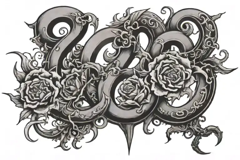 666 number tattoo tattoo design idea