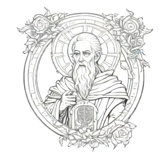 Saint Benedict Christian Medal tattoo design idea