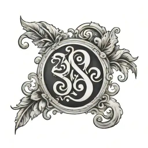 Greek Numbers tattoo design idea