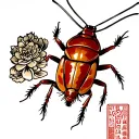 Cockroach tattoo design idea