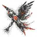 sun icarus falling from the sun tattoo design idea