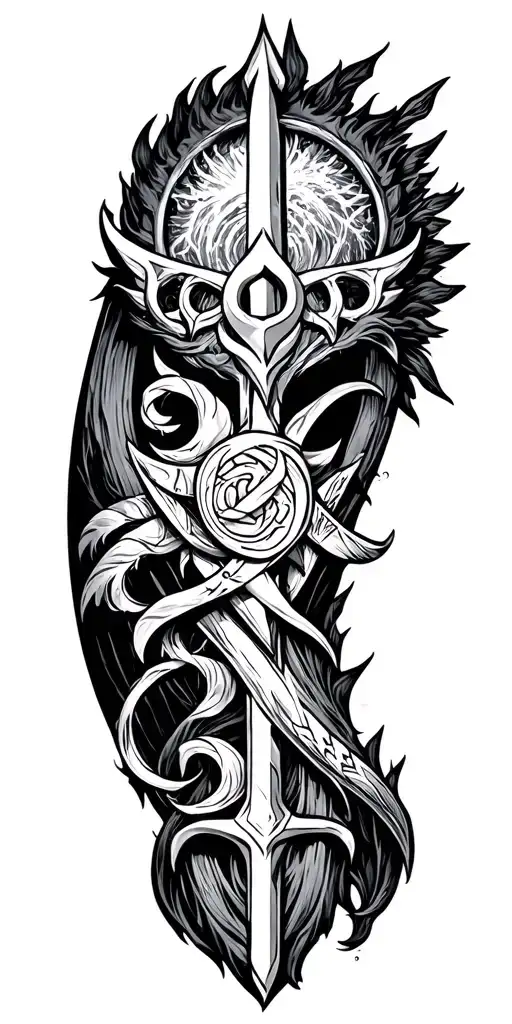 Norse mythology symbols, Philosophy, Anarchism, tattoo design idea