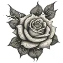 rose with thorns intertwined tattoo design idea
