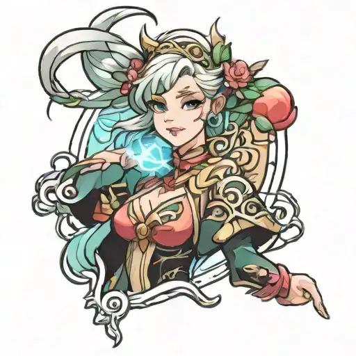 Aurora mobile legends tattoo design idea