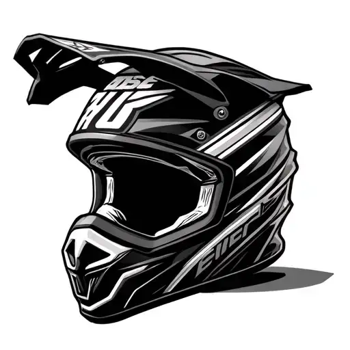 Motocross Helmet tattoo design idea