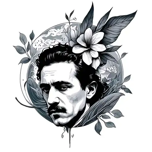 Albert Camus de Aquarius tattoo design idea