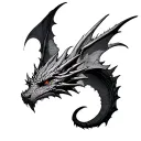 smaug dragon wings out tattoo design idea