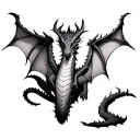 smaug dragon wings out tattoo design idea