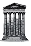 Greek Architecture  tattoo design idea