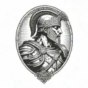 Ancient Roman soldier tattoo design idea