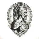 Ancient Roman soldier tattoo design idea