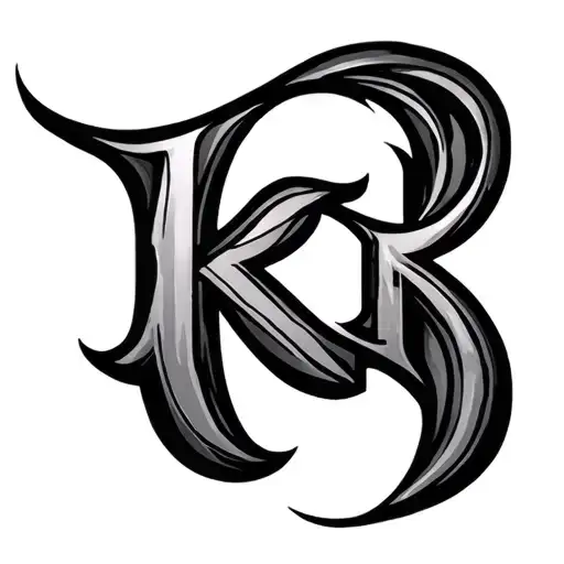 R N tattoo design idea