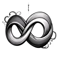 infinity symbol incorporated tattoo design idea