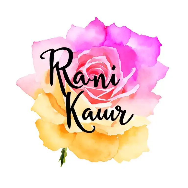 "Rani Kaur " rose made just tattoo design idea