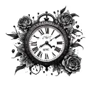 Clock, post traumatic, tic tac, love, time, solitude, word, control tattoo design idea