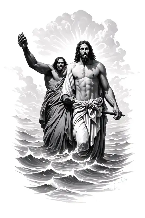 Moses Parting The Red Sea tattoo design idea