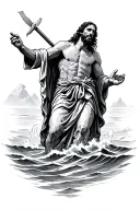 Moses Parting The Red Sea tattoo design idea