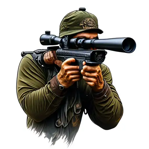 sniper tattoo design idea