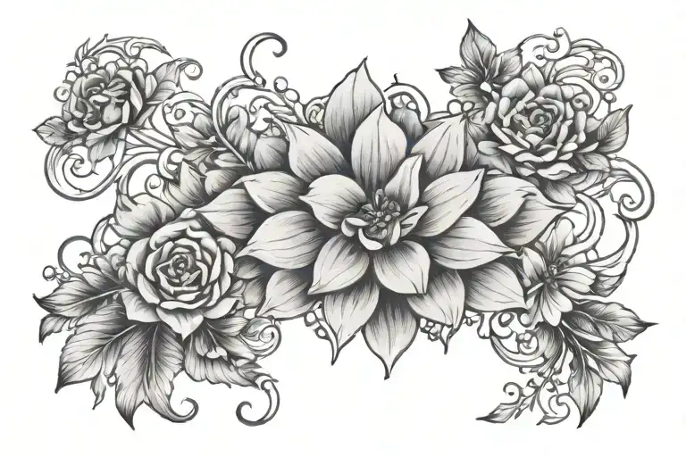 floral inner child sternum tattoo design idea