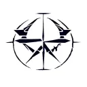 mix the code Code Geass symbol with the nightwing symbol tattoo design idea