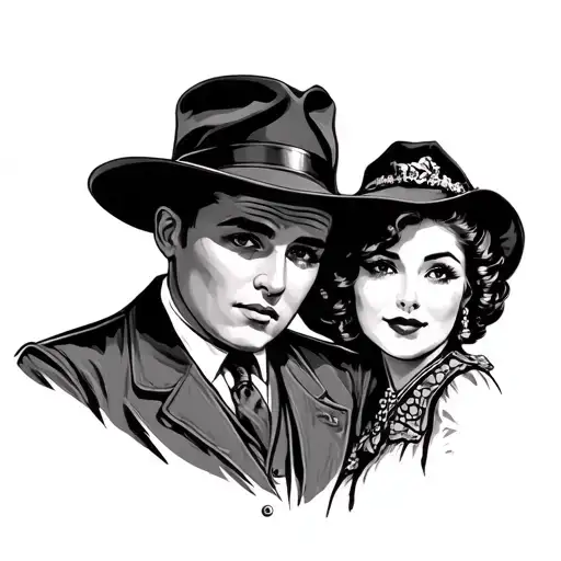 Bonnie And Clyde tattoo design idea