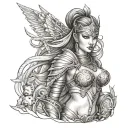 azte warrior princess tattoo design idea