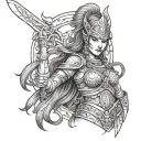 azte warrior princess tattoo design idea