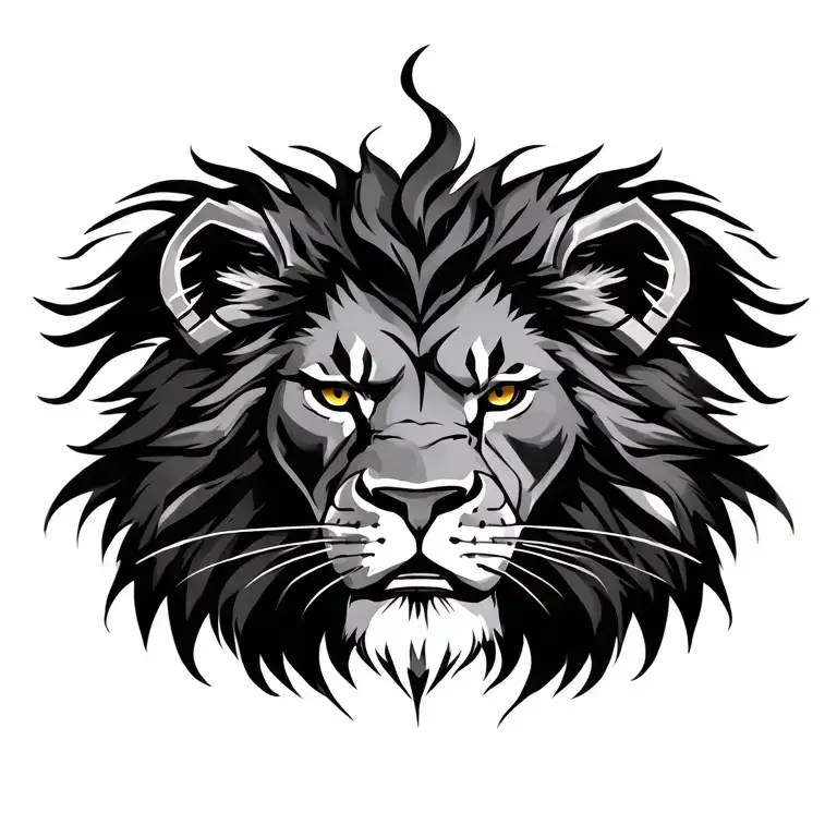 lion warrior tattoo design idea