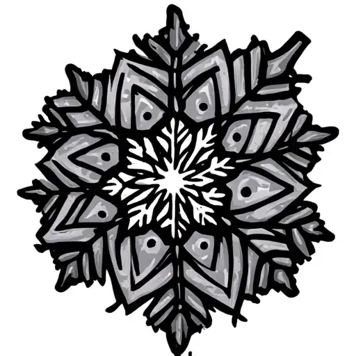 Snowflake tattoo design idea