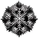 Snowflake tattoo design idea