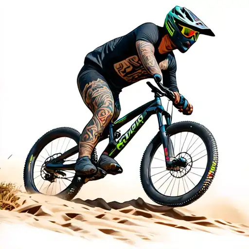 MTB ride tattoo design idea