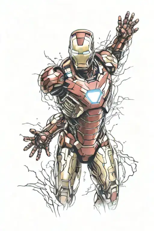 Iron man Snap marvel cinematic universe tattoo design idea