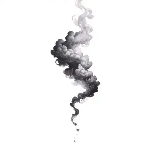 Filler Clouds and Smoke tattoo design idea