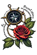 compass dial/rose that ensembles adventure, courage and exploration, with subtle reference to antarctica tattoo design idea