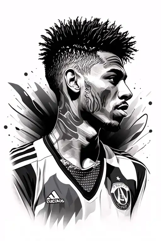 neymar jr neck tattoo tattoo design idea