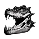 alligator skull tattoo design idea