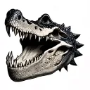 alligator skull tattoo design idea