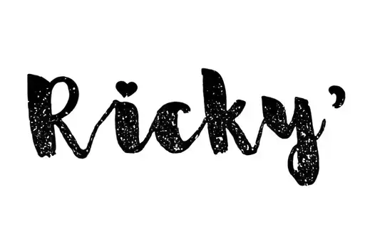 "Ricky♥️" tattoo design idea