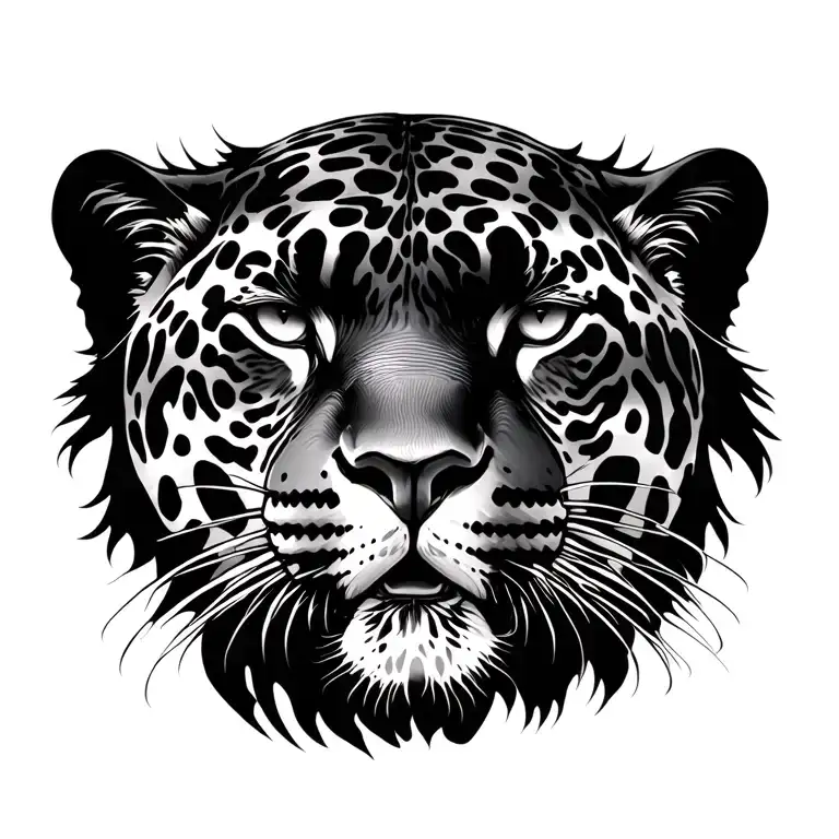 black jaguar tattoo design idea