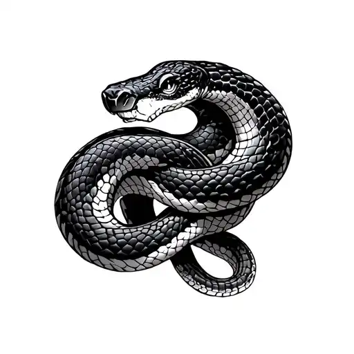 Twin Snake tattoo design idea