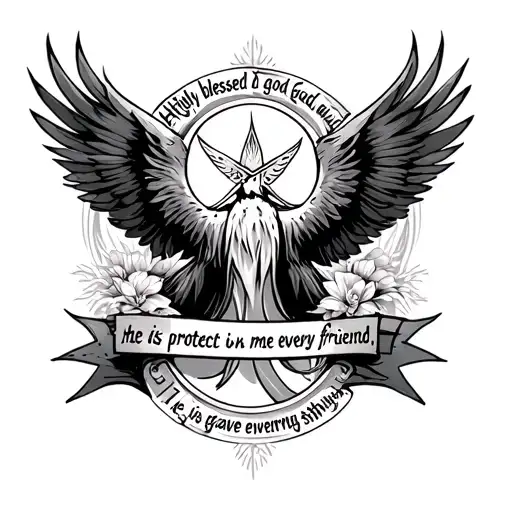 Symbol of highly blessed by god,he is guardian,he protect me in every situation ,he is my friend,he gave me everything w tattoo design idea