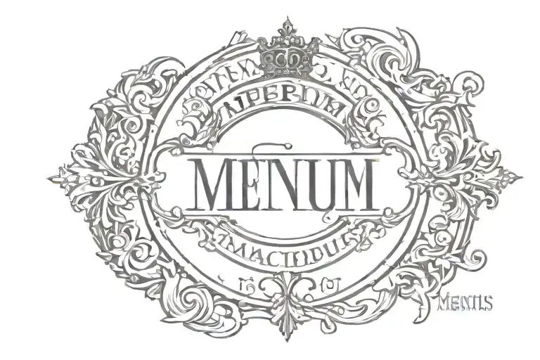 Imperium Mentis in Latin if translated come: Imperium: power, dominion, authority, control. Mentis: genitive di mens (m tattoo design idea