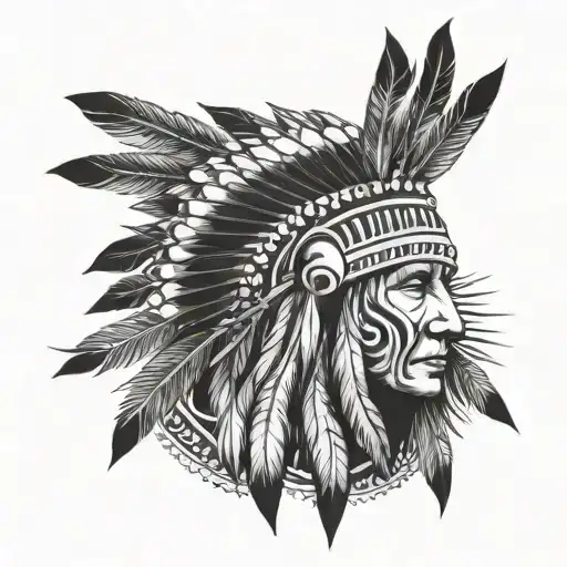 native Indian  tattoo design idea