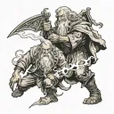 Gandalf and balrog tattoo design idea